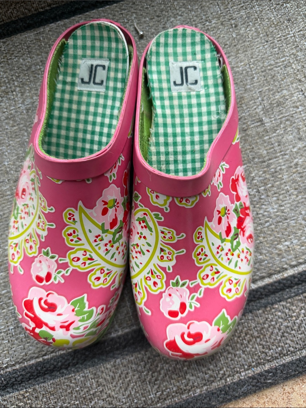 Pink Floral Garden Clogs - Women's Mules